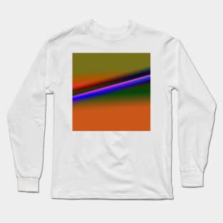 GREEN ORANGE BROWN BLUE TEXTURE ART Long Sleeve T-Shirt